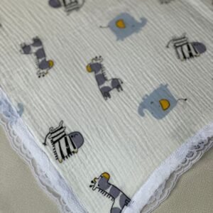 Rebozo muselina con animalitos